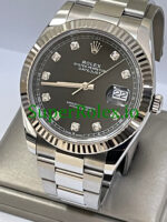 Rolex Datejust 41 Steel and White Gold Rolesor Black Diamond Dial Ref.126334 - Image 4