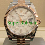 Rolex Datejust 41 Steel and Everose Gold Silver Fluted-Motif Dial Ref.126331