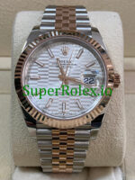 Rolex Datejust 41 Steel and Everose Gold Silver Fluted-Motif Dial Ref.126331 - Image 2