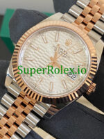 Rolex Datejust 41 Steel and Everose Gold Silver Fluted-Motif Dial Ref.126331 - Image 3