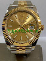 Rolex Datejust 41 Yellow Gold Champagne Index Dial Ref.126333