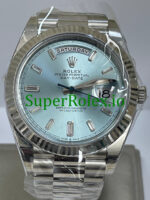 Rolex Platinum Day-Date 40MM Ref.228236 – Ice Blue Baguette Diamond Dial