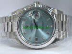 Rolex Platinum Day-Date 40MM Ref.228236 – Ice Blue Baguette Diamond Dial - Image 5