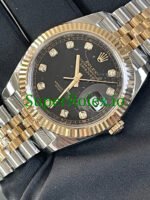 Rolex Steel and Yellow Gold Black Diamond Dial Datejust 41 Ref.126333 - Image 5