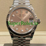 Rolex Datejust 31 Steel and White Gold Pink Diamond Dial Ref.278274