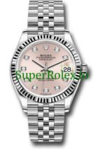 Rolex Datejust 31 Steel and White Gold Pink Diamond Dial Ref.278274 - Image 2