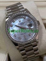 Rolex Day-Date 36MM White Gold Diamond Bezel Ref.128349RBR - Image 3