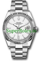 Rolex Datejust 41 Steel and White Gold Rolesor White Index Dial Ref.126334 - Image 2
