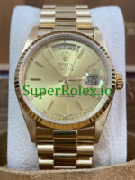 Rolex Day-Date 36MM Yellow Gold Champagne Index Dial Ref.18038 - Image 2
