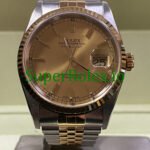 Rolex Datejust 36 Steel and Yellow Gold Champagne Index Dial Ref.16233