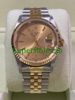 Rolex Datejust 36 Steel and Yellow Gold Champagne Index Dial Ref.16233 - Image 2