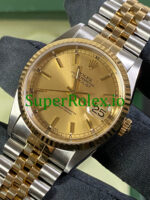 Rolex Datejust 36 Steel and Yellow Gold Champagne Index Dial Ref.16233 - Image 3