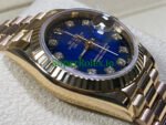 Rolex Lady-Datejust 26MM Yellow Gold Blue Vignette Diamond Dial Ref.69178 - Image 5