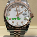 Rolex Datejust 36 Everose Gold White Diamond Dial Ref.116231