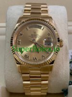 Rolex Day-Date 36MM Yellow Gold Champagne Roman Dial Ref.118238 - Image 2