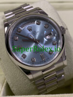Rolex Platinum Day-Date 36MM Ice Blue Diamond Dial Ref.118206 - Image 3