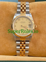 Rolex Datejust 31 Yellow Gold Champagne Roman Dial Ref.68273 - Image 2