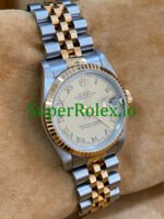 Rolex Datejust 31 Yellow Gold Champagne Roman Dial Ref.68273 - Image 4
