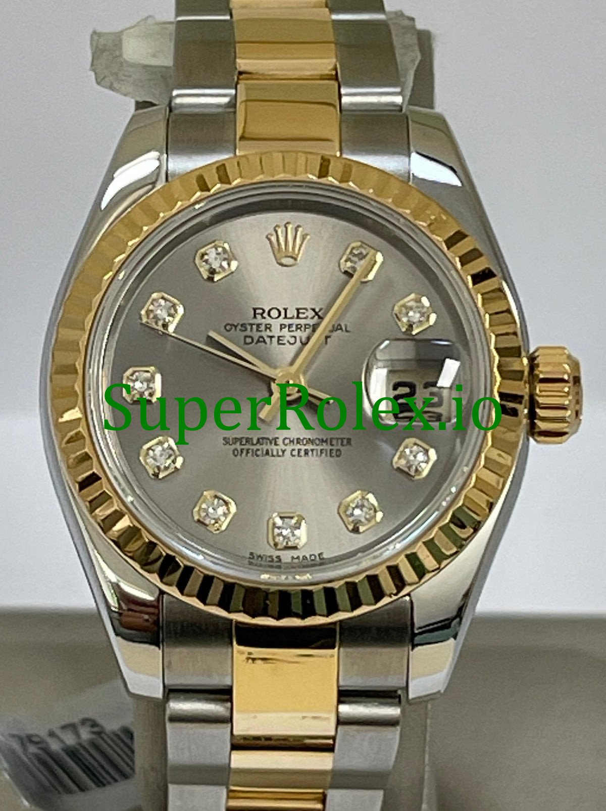 wa23j60h-6749 Rolex Lady-Datejust 26 Yellow Gold and Steel Diamond Dial Ref.179173 - Image 1