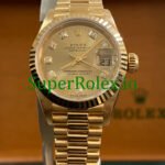 Rolex Lady-Datejust 26MM Champagne Diamond Dial Ref.69178
