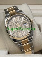 Rolex Datejust 36 Yellow Gold Golden Motif Dial Ref.126233 - Image 3