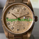 Rolex Day-Date 36MM Yellow Gold Diamond Dial Ref.18238