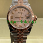 Rolex Lady-Datejust 26 Everose Gold and Steel Pink Roman Dial Ref.179171