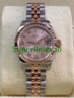 Rolex Lady-Datejust 26 Everose Gold and Steel Pink Roman Dial Ref.179171 - Image 2