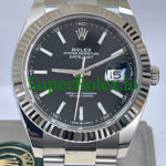 Rolex Datejust 41 Steel and White Gold Black Index Dial Ref.126334