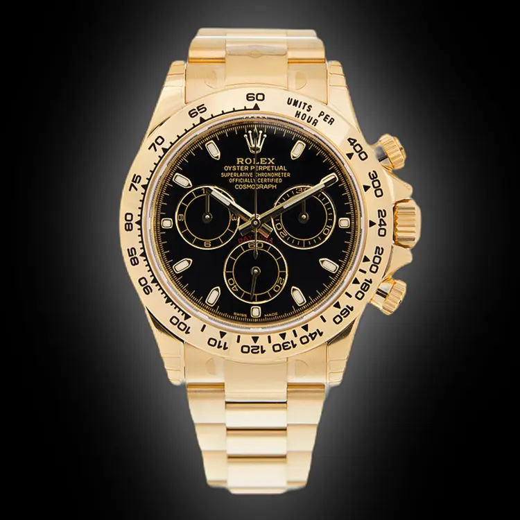 Black Dial, 18kt Yellow Gold, Chronograph, Automatic Men's Watch