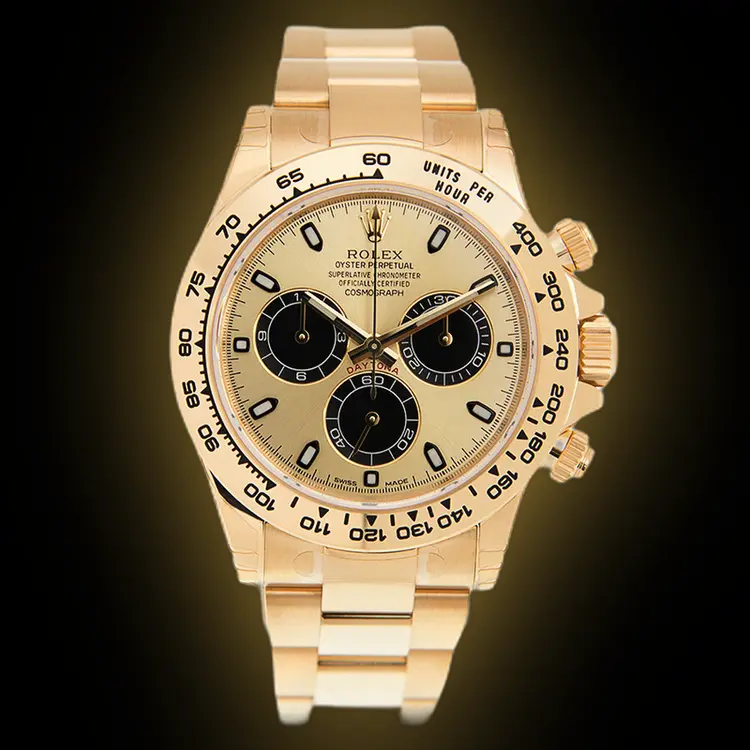 Black and Champagne Dial, 18kt Yellow Gold, Automatic, Men's Watch